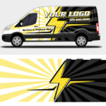 Electrician Transit Wrap design - vector wrap design