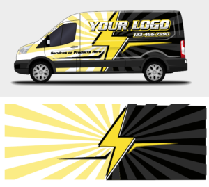 Electrician Transit Wrap design - vector wrap design