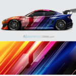 Race car wrap design – vector stock wrap design
