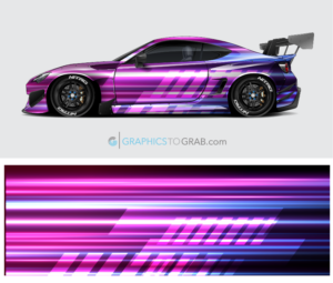 Race car vector wrap design 6