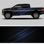Truck vehicle wrap vector design 6