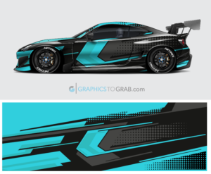 Race car wrap design – vector stock wrap design