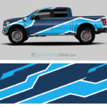Truck vehicle wrap vector design 8