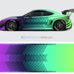Race car wrap design vector 3