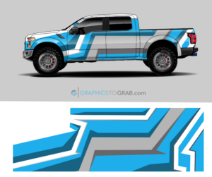 Truck wrap design vector 4