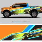 Vector truck wrap design