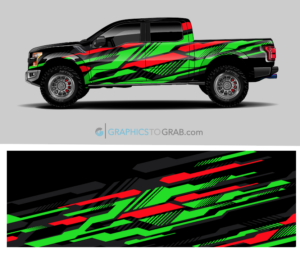 Truck wrap design vector 6