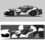 Ford mustang Wrap vector abstract camo pattern