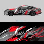 Car decal design vector.