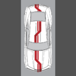 Vector Chevy Camaro stripes plot cut design