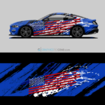 American Flag racing design livery