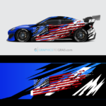 American Flag racing design livery