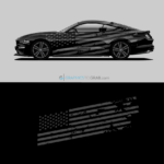 Grunge American flag decal design