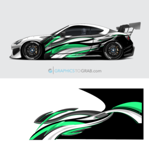 Race car vector wrap design