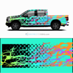 Abstract vehicle wrap design 1