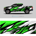 Green Vector Vehicle wrap Ford Truck