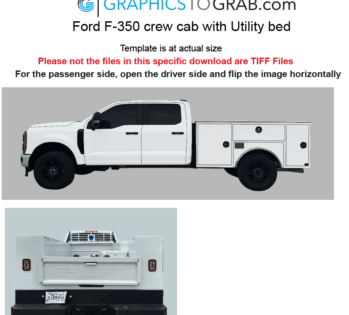 2023 Ford F-350 crew cab_utility bed_template