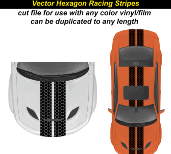 Vector Hexagon Racing Stripes
