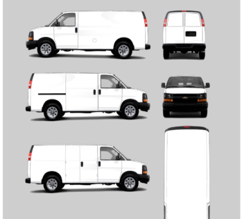 2025 - 2013 Chevrolet Express Cargo 1500 Cargo_vector template