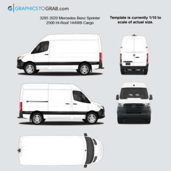 Long Base Sprinter Vector Mercedes-Benz Sprinter Van Vector Template