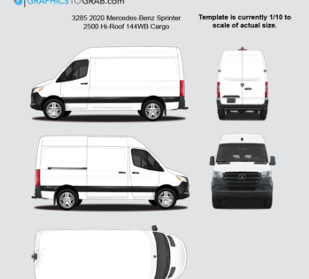 Mercedes-Benz Sprinter Van Vector Template