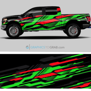 Truck wrap design vector 6