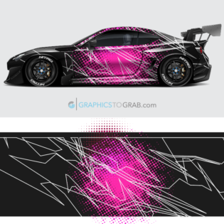 Race car vector wrap design 5