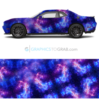Galaxy print vehicle wrap
