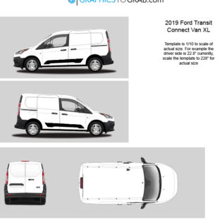 2019 Ford Transit Connect Van XL-vector template