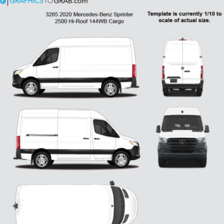 Mercedes-Benz Sprinter Van Vector Template