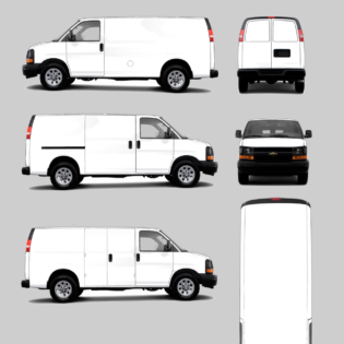 2025 - 2013 Chevrolet Express Cargo 1500 Cargo_vector template
