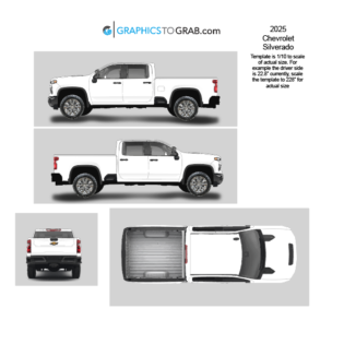 2025 Chevy Silverado vector template