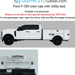 2023 Ford F-350 crew cab_utility bed_template
