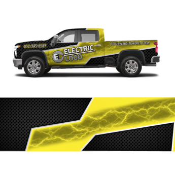 0000198-vehicle wrap-chevy truck - Electrician design- GTG | Graphics ...