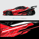 racing vehicle wrap - livery design - race car vector