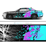 Sports car vector wrap design 2