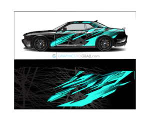 Sports car vector wrap design 4