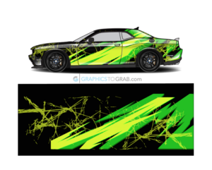 Sports car vector wrap design 5