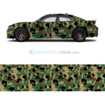 Bape military camo vehicle wrap