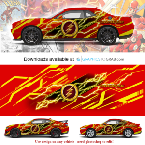 DC Comics Flash Vehicle wrap design