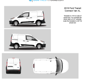 2019 Ford Transit Connect Van XL-vector template