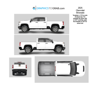 2025 Chevy Silverado vector template