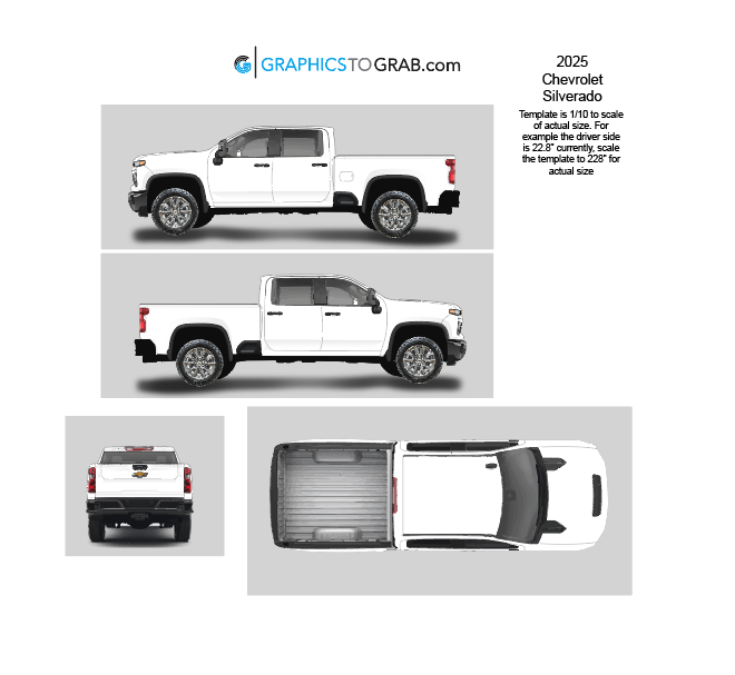 2025 Chevy Silverado vector template
